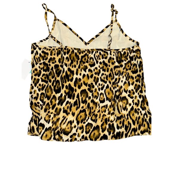 Leopard Print Sleeveless Cami Top By Abound - S - Polyester - Brown & Black - Picture 4 of 7
